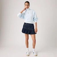Flounce Mini Lightweight Skirt