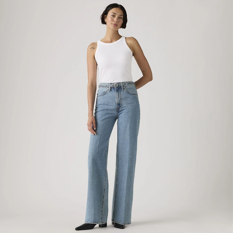 Ribcage Wide-Leg Belted Women's Jeans