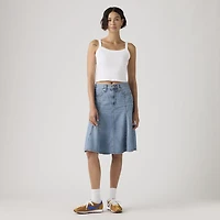 Godet Knee-Length Lightweight Skirt