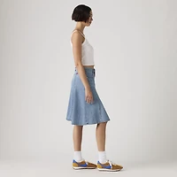 Godet Knee-Length Skirt