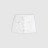 Button Front Skort