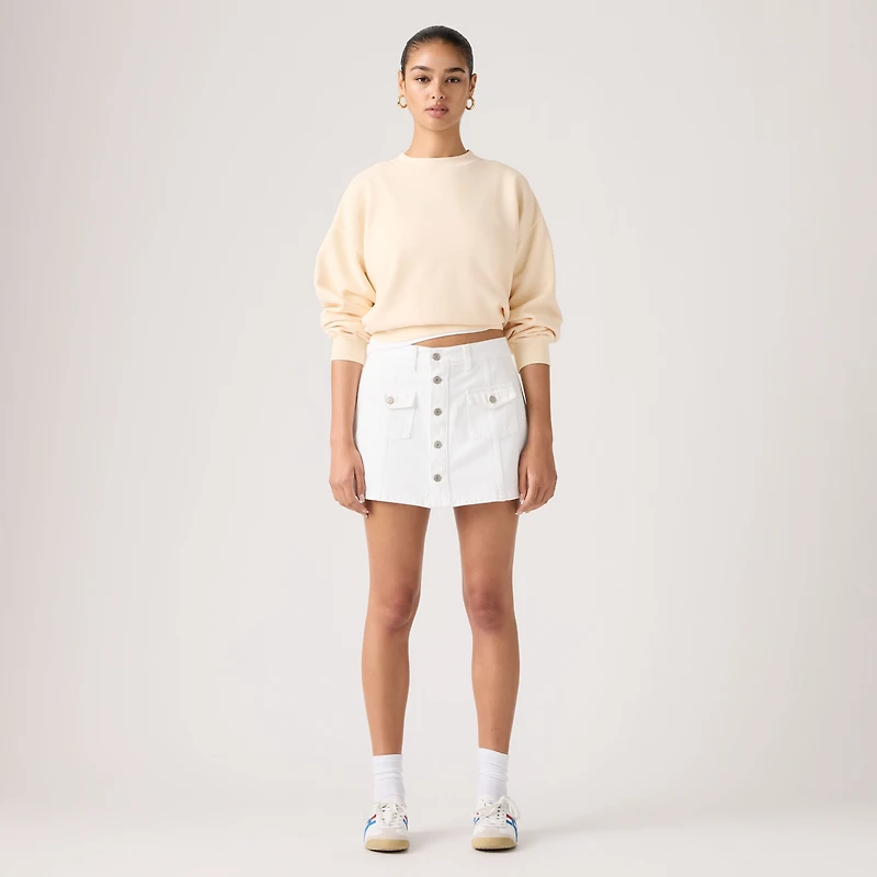 Button Front Skort