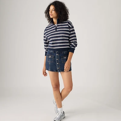 Button Front Skirt