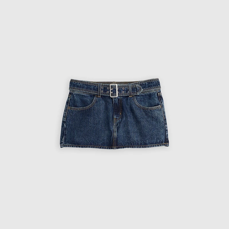 Belted Mini Skirt