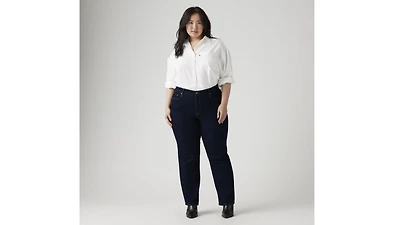 724 High Rise Slim Straight Fit Women's Jeans (Plus Size
