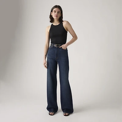 Ribcage Wide-Leg Linen+ Denim Women's Jeans