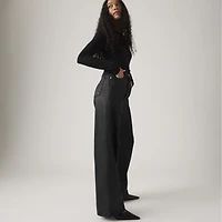 Coated Ribcage Wide Leg Women's Jeans