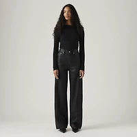 Coated Ribcage Wide Leg Women's Jeans