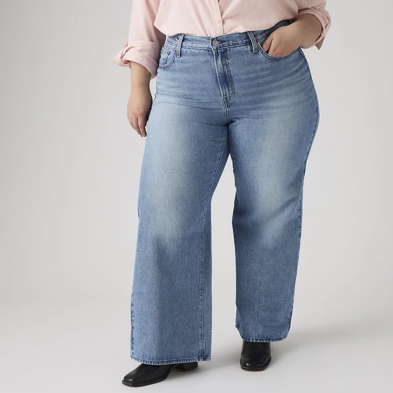 Ribcage Wide Leg Women's Jeans (Plus Size)