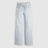 XL Baggy Straight Linen+ Denim Women's Jeans