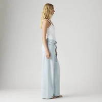 XL Baggy Straight Linen+ Denim Women's Jeans