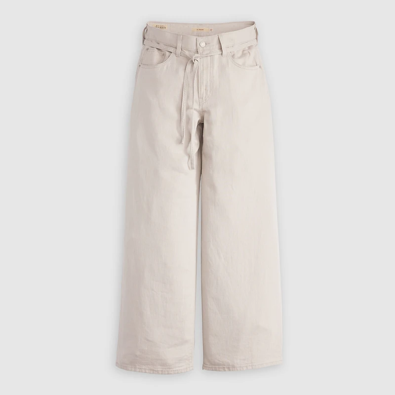 XL Baggy Straight Linen Blend Women's Pants