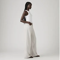 XL Baggy Straight Linen Blend Women's Pants