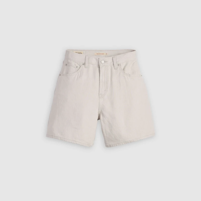 High Rise Baggy Linen Blend Lightweight Women's Shorts