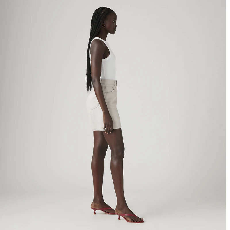 High Rise Baggy Linen Blend Lightweight Women's Shorts