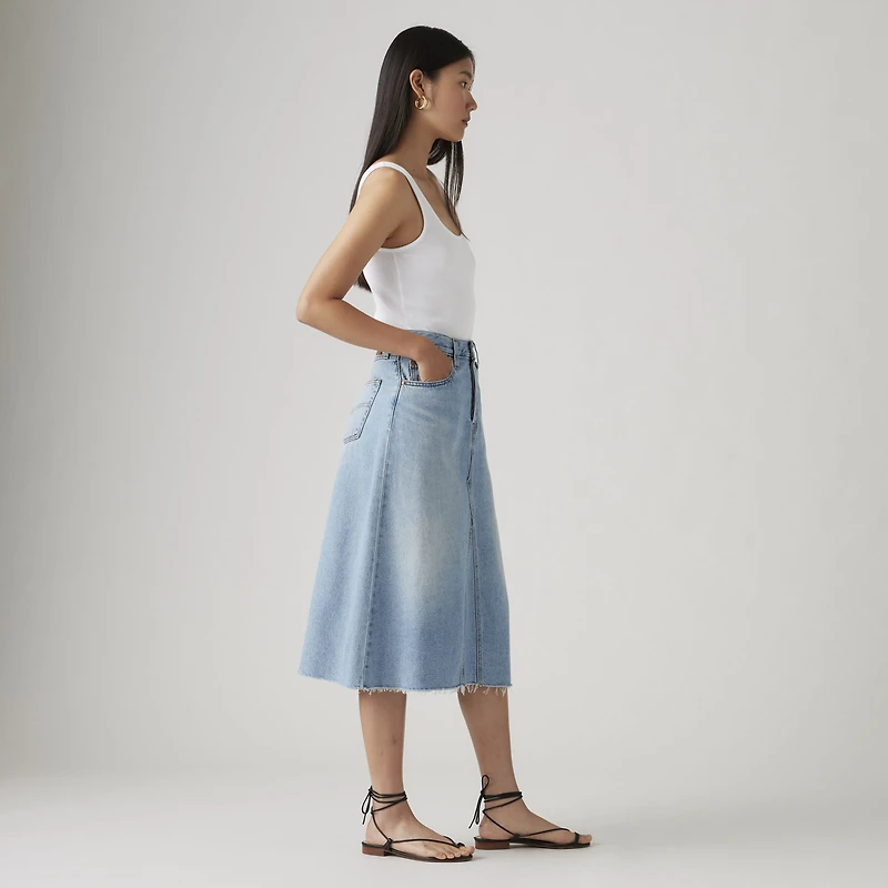 High-Rise A-Line Decon Skirt