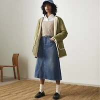 High Rise A-Line Skirt
