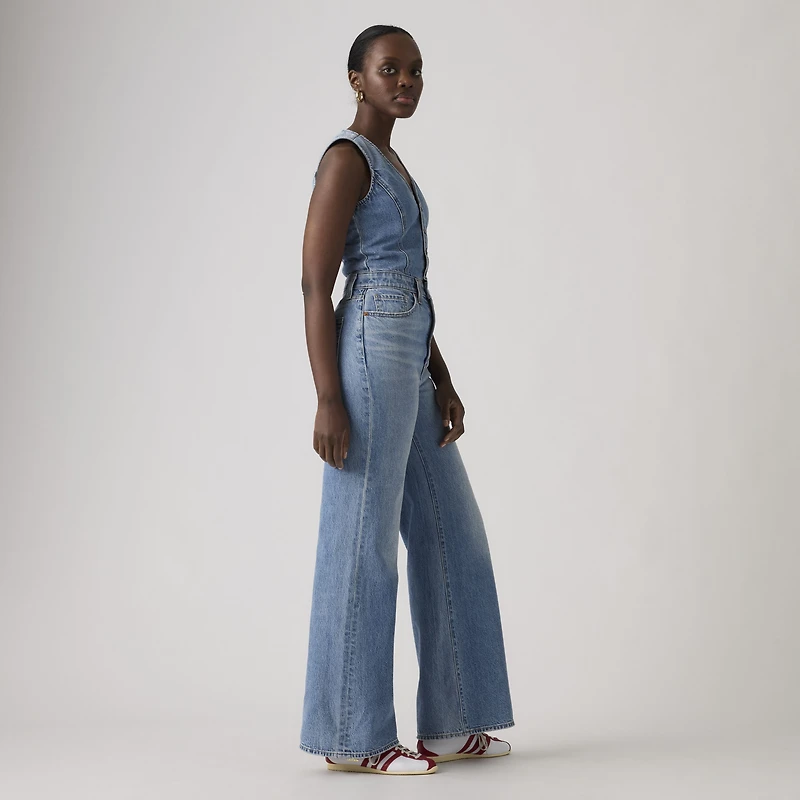 Denim Wide-Leg Jumpsuit