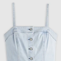Denim Bustier Midi Dress