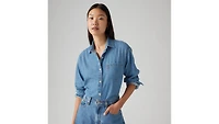 Harlie Boyfriend Linen+ Denim Shirt
