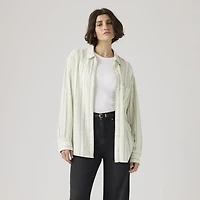 Harlie Boyfriend Linen Button Down Shirt