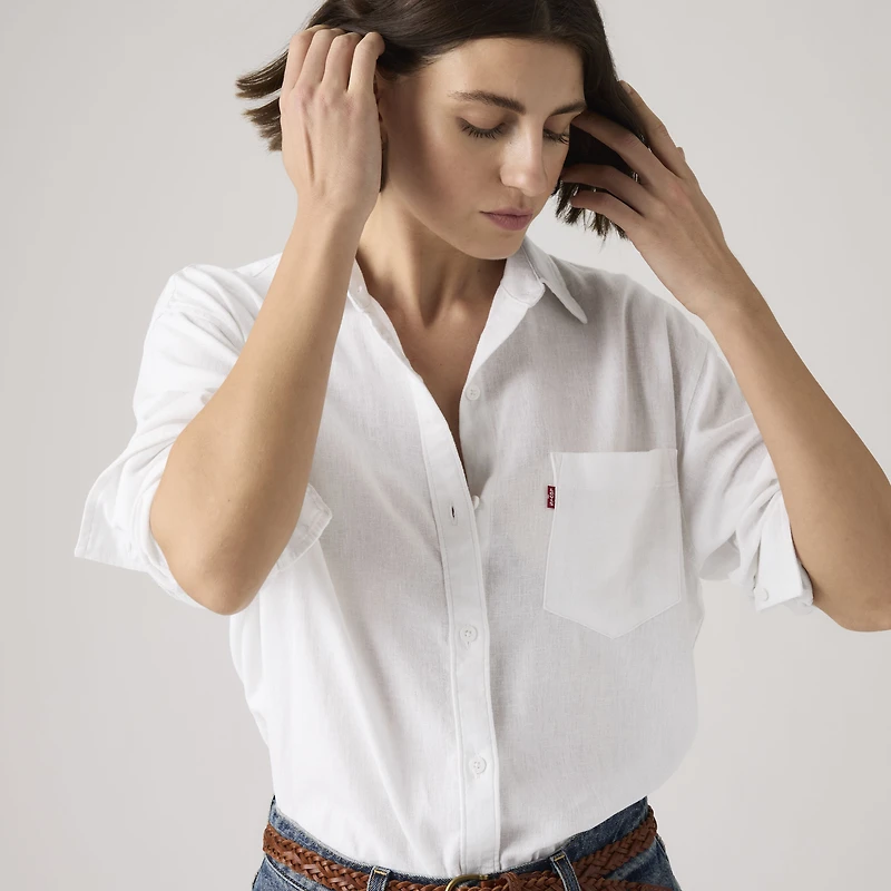 Harlie Linen Boyfriend Shirt