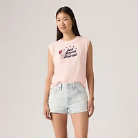 Graphic Boxy Tank Top