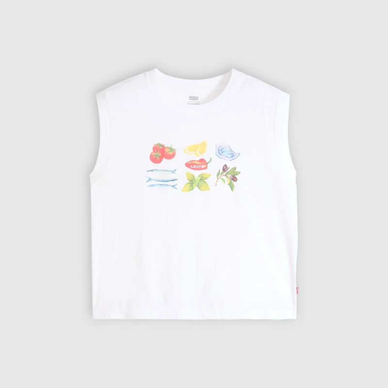 Graphic Logo Fruit Boxy Tank Top