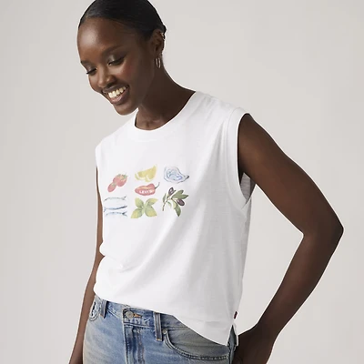 Graphic Fruit Boxy Tank Top