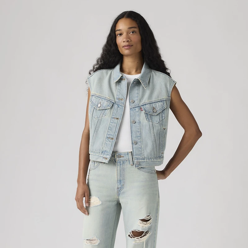 Shrunken '90s Trucker Vest