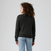 Boyfriend Cable Crewneck Pullover