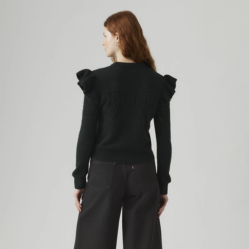 Shane Flutter Sleeve Sweater