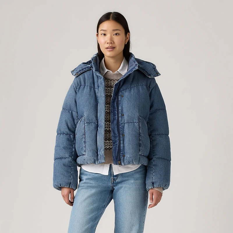 Western Bubble Shortie Puffer Jacket