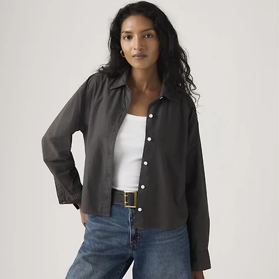 Harlie Garment Dye Cropped Shirt