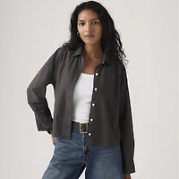 Harlie Garment Dye Cropped Shirt