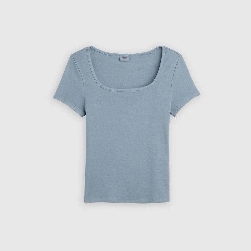 Garment Dye Essential Square Neck T-Shirt
