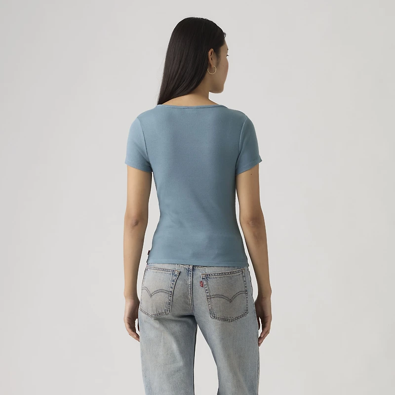 Garment Dye Essential Square Neck T-Shirt