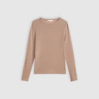 Sheer Long-Sleeve Layering Top