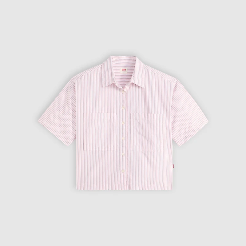Harlie Short-Sleeve Cropped Shirt
