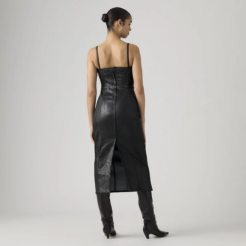 Seamed Bustier Midi Dress