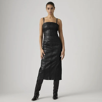 Seamed Bustier Midi Dress