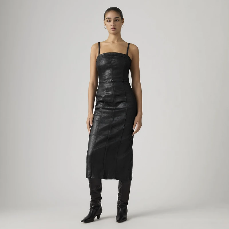 Seamed Bustier Midi Dress