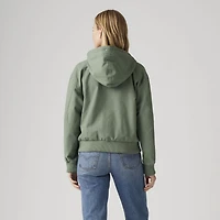 Relaxed Hooded Bomber Jacket