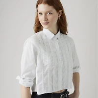 Cropped Harlie Tuxedo Shirt