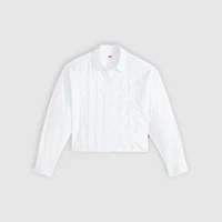 Cropped Harlie Tuxedo Shirt