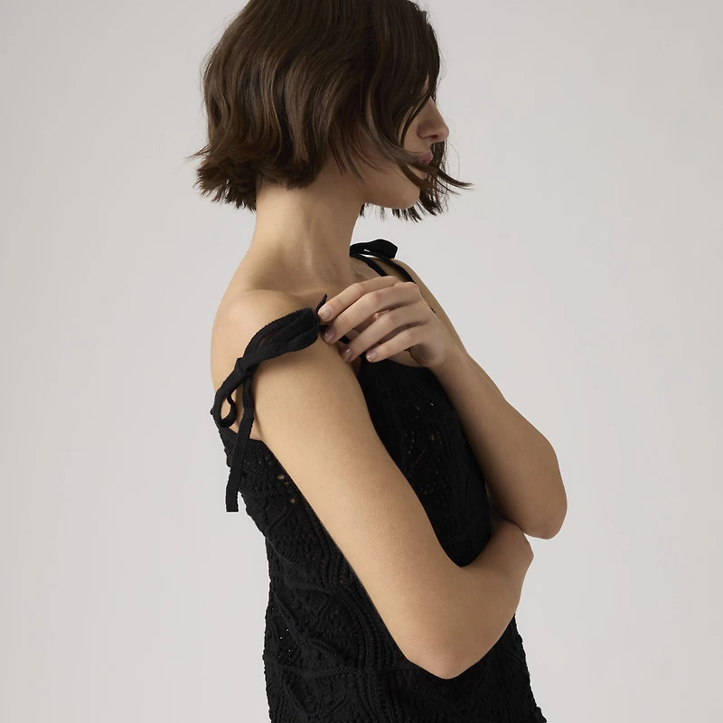 Abbey Tie-Shoulder Sweater Tank Top