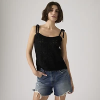 Abbey Tie-Shoulder Sweater Tank Top