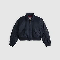 Bowie Cropped Bomber Jacket