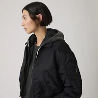 Bowie Cropped Bomber Jacket