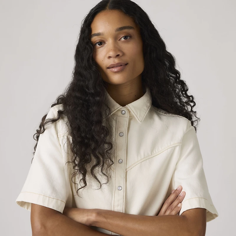 Logan Short-Sleeve Denim Shirt